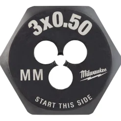 Milwaukee M3-0.50 mm 1-Inch Hex Threading Die 49-57-5311