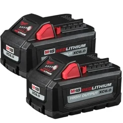 Milwaukee M18 Red Lithium 6.0Ah High Output Battery (2 Pack) 48-11-1862