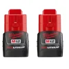 Milwaukee M12 Redlithium CP 1.5Ah Battery (2 Pack) 48-11-2411