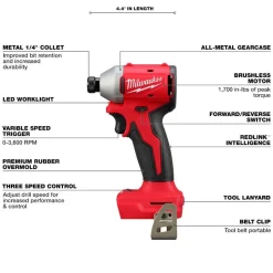 Milwaukee M18 4 Tool Combo Kit 3693-24CX