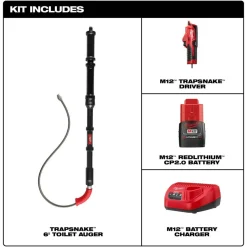Milwaukee M12 TRAPSNAKE 6' Toilet Auger 3576-21