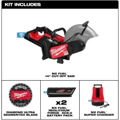 Milwaukee MX FUEL 14" Cut-Off Saw w/ RAPIDSTOP Brake Kit MXF315-2XC