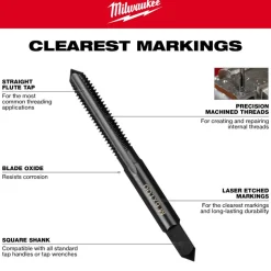 Milwaukee 12-24 NC Straight Flute Plug Tap 49-57-5130