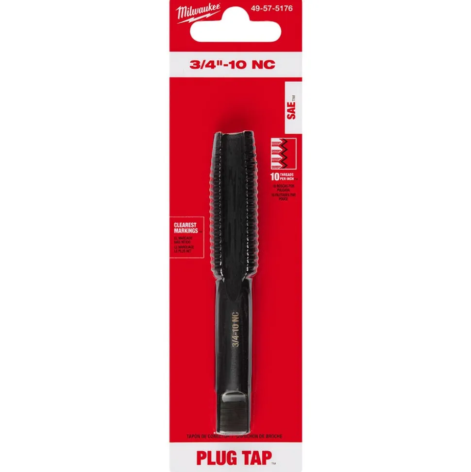 Milwaukee 3/4"-10 NC Straight Flute Plug Tap 49-57-5176