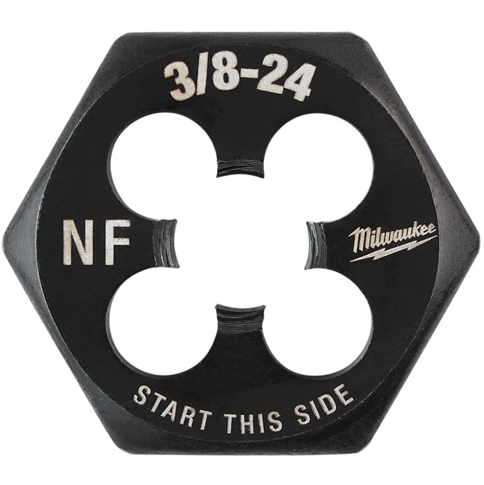 Milwaukee 3/8"-24 NF 1-Inch Hex Threading Die 49-57-5351