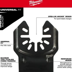 Milwaukee NITRUS CARBIDE Extreme Metal Universal Fit OPEN-LOK Multi-Tool Blade 5PK 49-25-1565