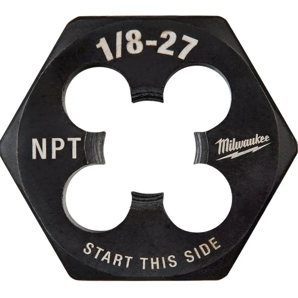 Milwaukee 1/8"-27 NPT 1-Inch Hex Threading Die 49-57-5389