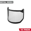 Milwaukee 10 Pack Mesh Shield Replacement (Helmet & Hard Hat Mount) 48-73-1433