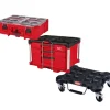 Milwaukee PACKOUT Dolly & PACKOUT Multi-Depth 3-Drawer Tool Box & PACKOUT Deep Organizer