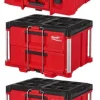Milwaukee (2) PACKOUT 2-Drawer Tool Boxes & PACKOUT Deep Organizer
