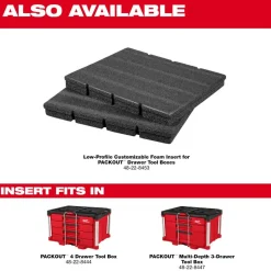 Milwaukee PACKOUT Multi-Depth 3-Drawer Tool Box 48-22-8447