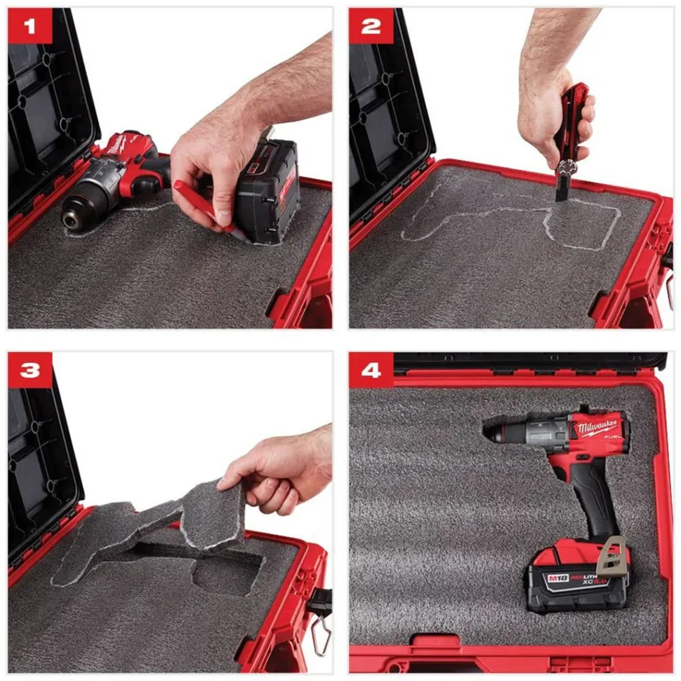 Milwaukee PACKOUT Tool Case with Customizable Foam Insert 48-22-8450