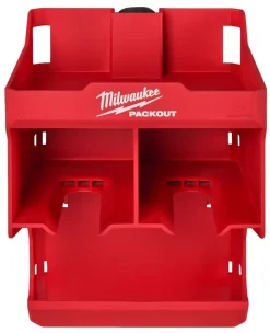 Milwaukee PACKOUT Tool Station, M18 & M12 Battery Rack, Large & Std. Mag. Bin Accessory Bundle