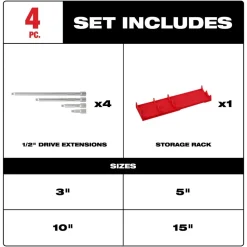 Milwaukee 4pc 1/4