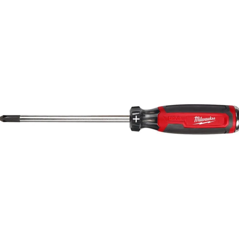 Milwaukee #2 Phillips 6" Cushion Grip Demolition Screwdriver (USA) MT205