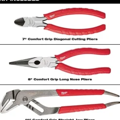 Milwaukee 3 Piece Comfort Grip Pliers Kit 48-22-6331