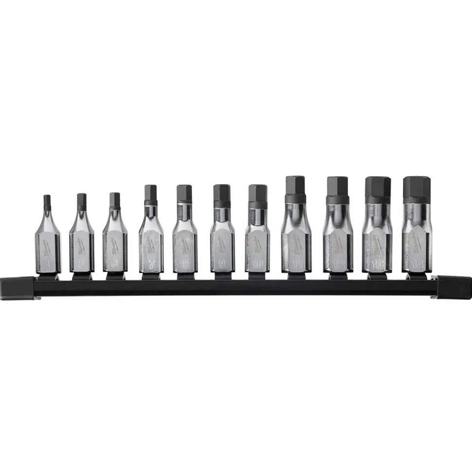 Milwaukee 11 Piece 3/8" Drive Hex Bit Socket Set - Metric 48-22-9543
