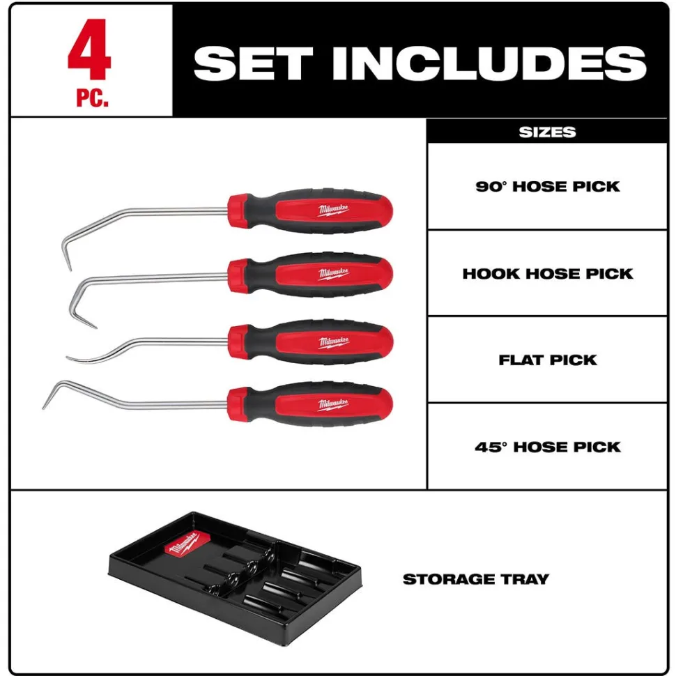 Milwaukee 4 Piece Hose Pick Set 48-22-9217