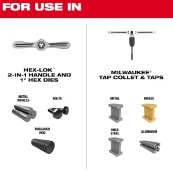 Milwaukee 38 Piece Metric Tap & Die PACKOUT Set w/ Hex-LOK 2-in-1 Handle 49-22-5603