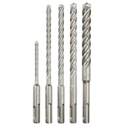 Milwaukee 5-Piece MX4 4-Cutter SDS-Plus Rotary Hammer-Drill Bit Kit 48-20-7498