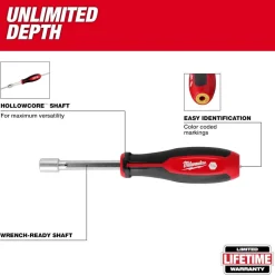 Milwaukee 2 Piece SAE HollowCore Nut Driver Set 48-22-2442