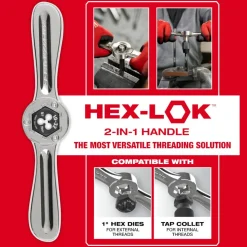 Milwaukee 38 Piece SAE Tap & Die PACKOUT Set w/ Hex-LOK 2-in-1 Handle 49-22-5604