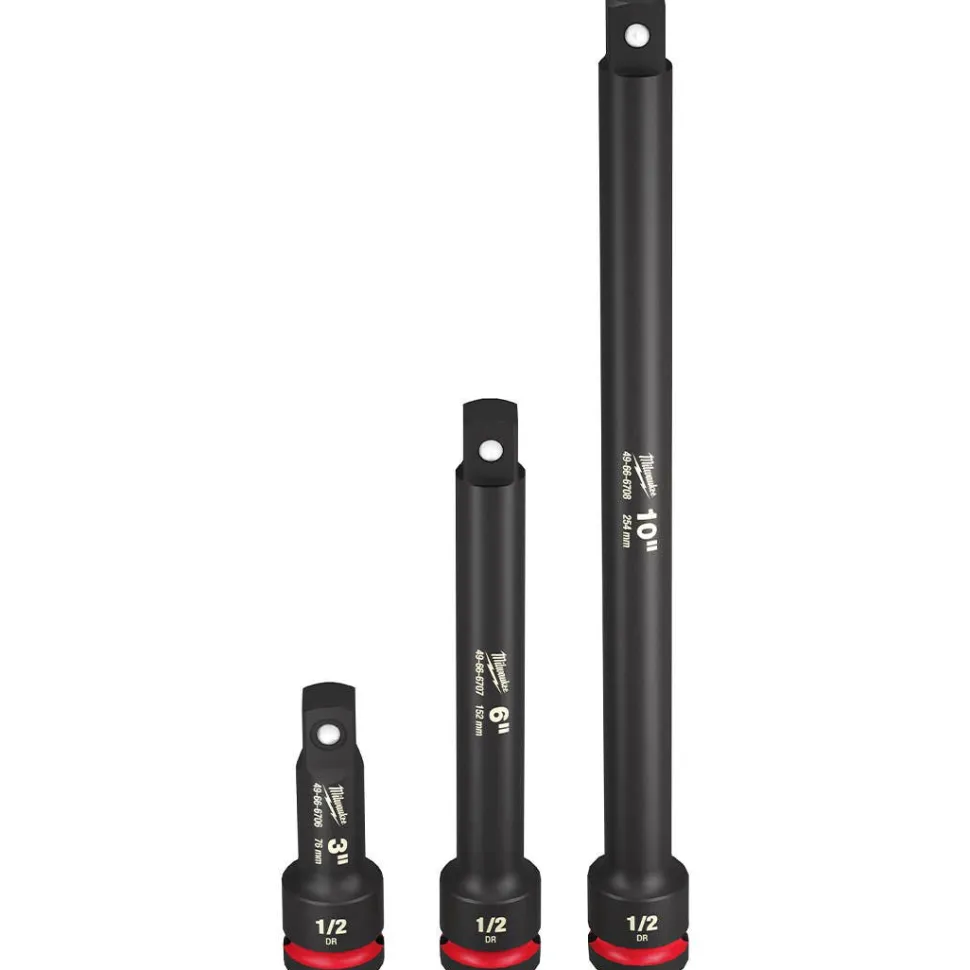 Milwaukee 3 Piece Shockwave Impact Duty 1/2" Drive Extension Set 49-66-6715