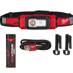 Milwaukee REDLITHIUM USB BEACON Rechargeable 600 Lumen Hard Hat Light (3.0Ah) Kit 2116-21