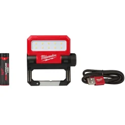 Milwaukee REDLITHIUM USB ROVER Rechargeable 550 Lumen Pivoting Flood Light (3.0Ah) Kit 2114-21