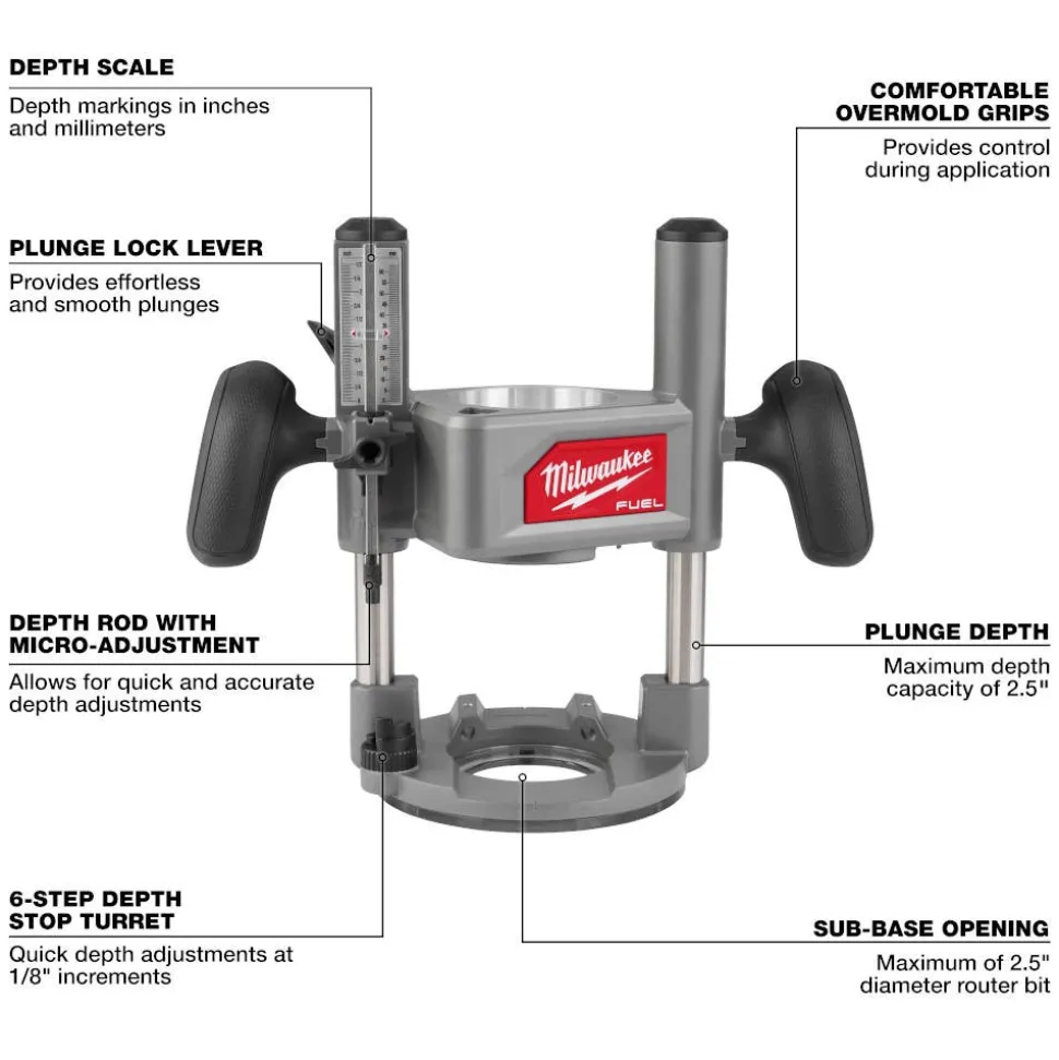 Milwaukee 1/2" Router Plunge Base 48-10-2838
