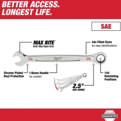 Milwaukee 1-1/4" SAE Ratcheting Combination Wrench 45-96-9238