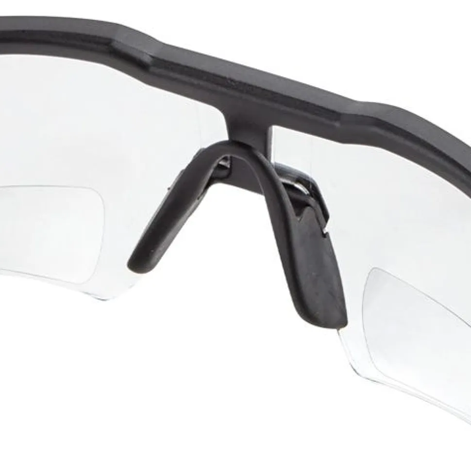 Milwaukee Safety Glasses with Magnified Clear Anti-Scratch Lenses +2.50 Magnification - Polybag Packaging 48-73-2207