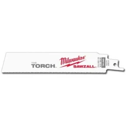 Milwaukee 6" Sawzall Blades 10 TPI Torch (25 Pack) 48-00-8712