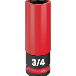 Milwaukee SHOCKWAVE Impact Duty 1/2" Drive 3/4" SAE Lug Nut Wheel Socket 49-66-7810