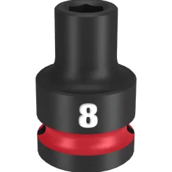 Milwaukee Shockwave Impact Duty 1/2" Drive 8mm Standard 6 Point Socket 49-66-6240