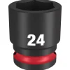 Milwaukee Shockwave Impact Duty 1/2" Drive 24mm Standard 6 Point Socket 49-66-6256