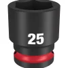 Milwaukee Shockwave Impact Duty 1/2" Drive 25mm Standard 6 Point Socket 49-66-6257