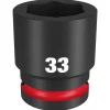 Milwaukee Shockwave Impact Duty 3/4" Drive 33mm Standard 6 Point Socket 49-66-6371