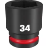 Milwaukee Shockwave Impact Duty 3/4" Drive 34mm Standard 6 Point Socket 49-66-6372