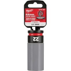 Milwaukee SHOCKWAVE Impact Duty 1/2" Drive 22MM Metric Lug Nut Wheel Socket 49-66-7807