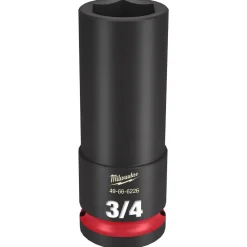 Milwaukee Shockwave Impact Duty 1/2" Drive 3/4" Deep 6 Point Socket 49-66-6226