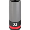 Milwaukee SHOCKWAVE Impact Duty 1/2" Drive 23MM Metric Lug Nut Wheel Socket 49-66-7808