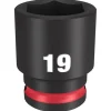 Milwaukee Shockwave Impact Duty 3/8'' Drive 19mm Standard 6 Point Socket 49-66-6143