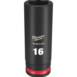 Milwaukee Shockwave Impact Duty 3/8'' Drive 16mm Deep 6 Point Socket 49-66-6158