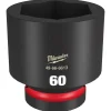 Milwaukee Shockwave Impact Duty 1" Drive 60mm Standard 6 Point Socket 49-66-6613