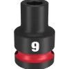 Milwaukee Shockwave Impact Duty 1/2" Drive 9mm Standard 6 Point Socket 49-66-6241