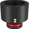 Milwaukee Shockwave Impact Duty 3/4" Drive 2" Standard 6 Point Socket 49-66-6323