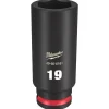 Milwaukee Shockwave Impact Duty 3/8" Drive 19mm Deep 6 Point Socket 49-66-6161