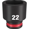 Milwaukee Shockwave Impact Duty 3/8'' Drive 22mm Standard 6 Point Socket 49-66-6145