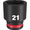Milwaukee Shockwave Impact Duty 3/8'' Drive 21mm Standard 6 Point Socket 49-66-6144